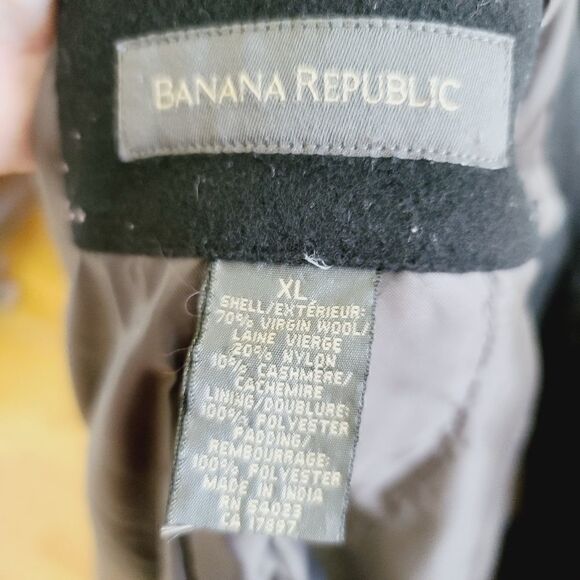 Banana Republic Bomber Wool Cashmere Blend Coat XL - Picture 5 of 8